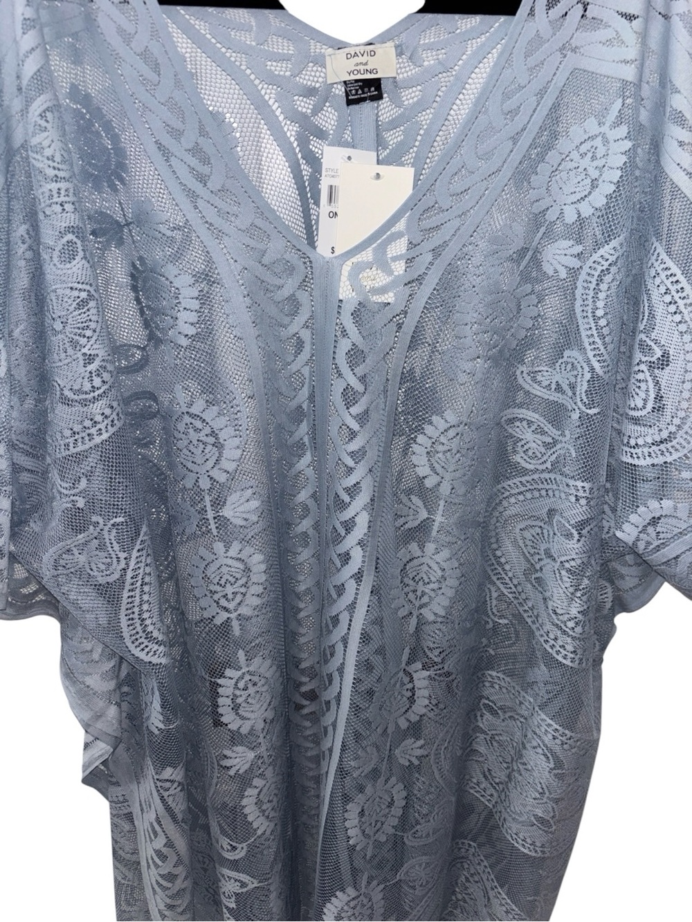 Sheer Lace Cover-Up - Light Blue, NWT - Picture 4 of 8